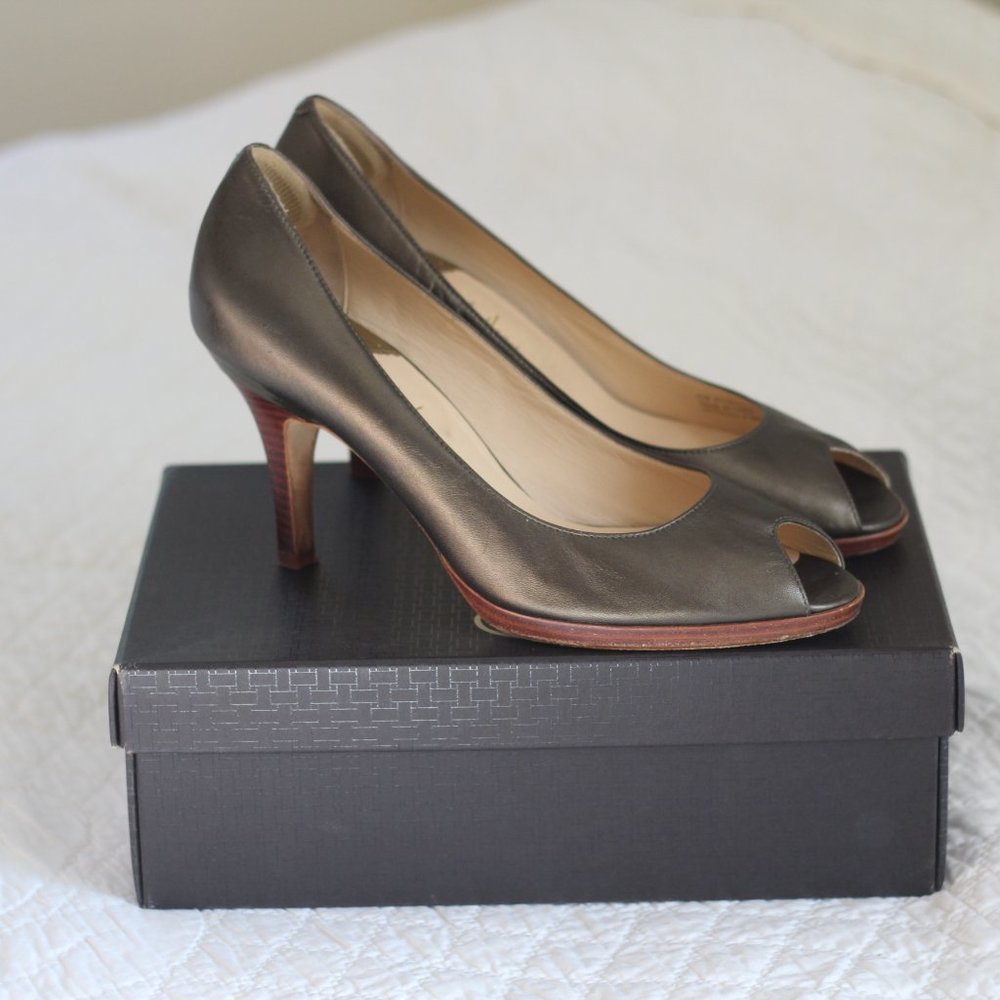 Cole Haan Green Open Toe Air Pumps